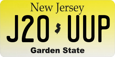 NJ license plate J20UUP