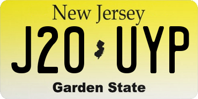 NJ license plate J20UYP