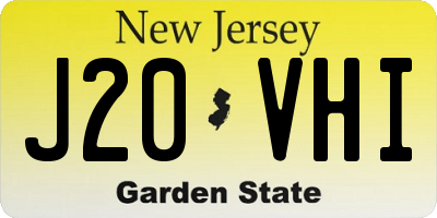 NJ license plate J20VHI