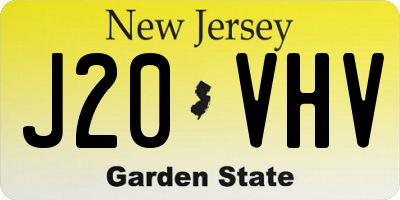 NJ license plate J20VHV