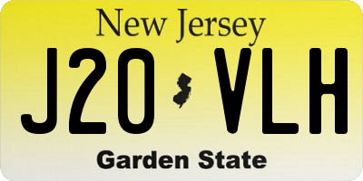 NJ license plate J20VLH