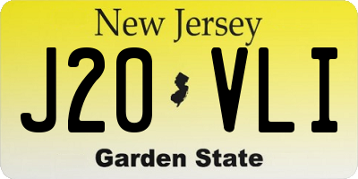 NJ license plate J20VLI