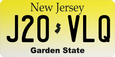 NJ license plate J20VLQ