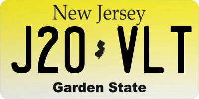 NJ license plate J20VLT