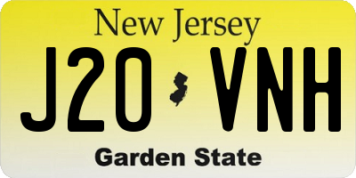 NJ license plate J20VNH