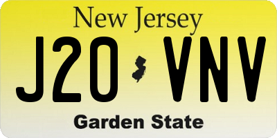 NJ license plate J20VNV