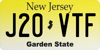 NJ license plate J20VTF