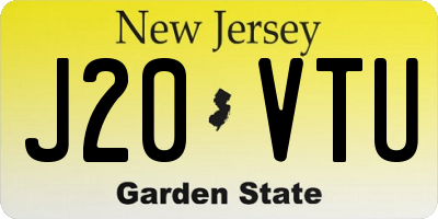 NJ license plate J20VTU