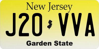 NJ license plate J20VVA