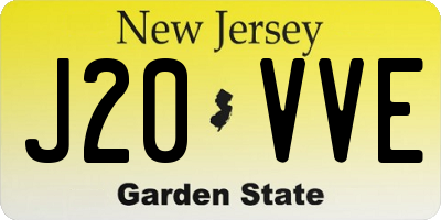 NJ license plate J20VVE