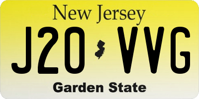 NJ license plate J20VVG