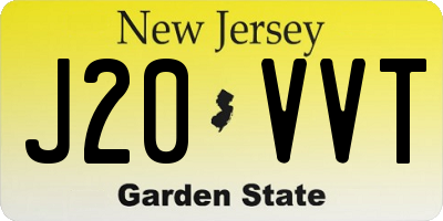 NJ license plate J20VVT