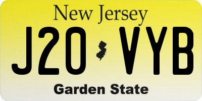 NJ license plate J20VYB