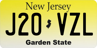 NJ license plate J20VZL