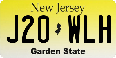 NJ license plate J20WLH