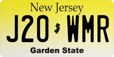 NJ license plate J20WMR