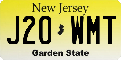 NJ license plate J20WMT