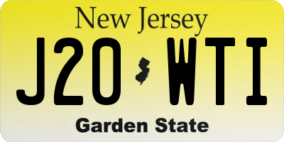 NJ license plate J20WTI