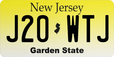 NJ license plate J20WTJ
