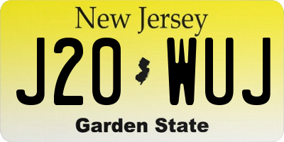 NJ license plate J20WUJ