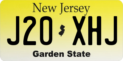 NJ license plate J20XHJ