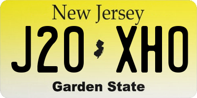 NJ license plate J20XHO