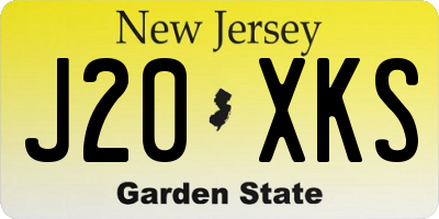 NJ license plate J20XKS
