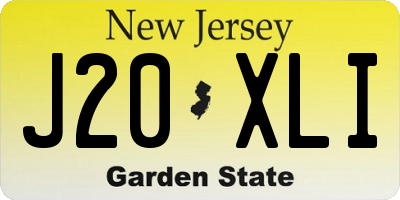 NJ license plate J20XLI