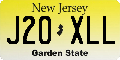 NJ license plate J20XLL