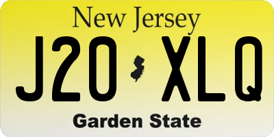 NJ license plate J20XLQ
