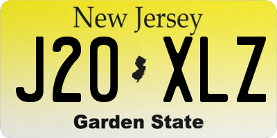 NJ license plate J20XLZ