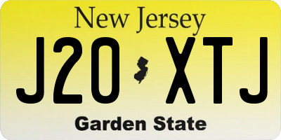 NJ license plate J20XTJ