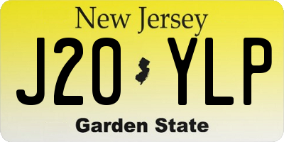 NJ license plate J20YLP