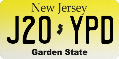 NJ license plate J20YPD