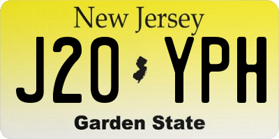 NJ license plate J20YPH