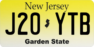 NJ license plate J20YTB
