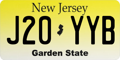NJ license plate J20YYB