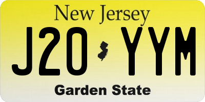 NJ license plate J20YYM