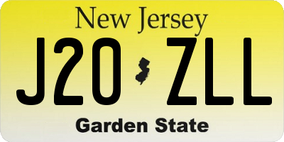 NJ license plate J20ZLL
