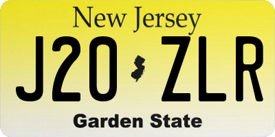 NJ license plate J20ZLR