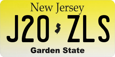 NJ license plate J20ZLS