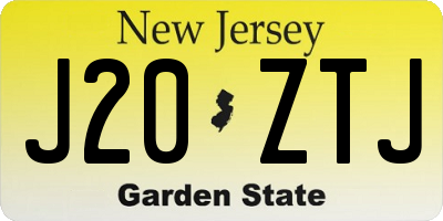 NJ license plate J20ZTJ