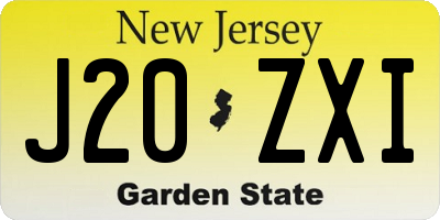 NJ license plate J20ZXI
