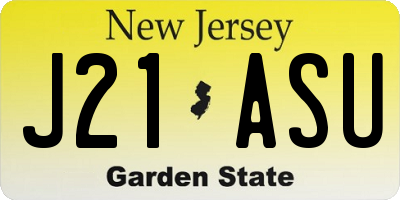 NJ license plate J21ASU