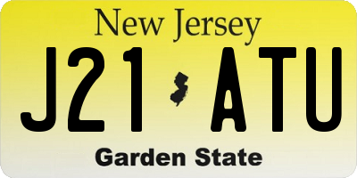 NJ license plate J21ATU