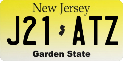NJ license plate J21ATZ
