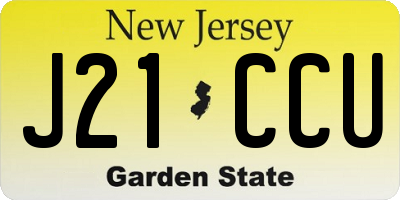 NJ license plate J21CCU