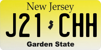 NJ license plate J21CHH