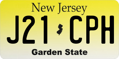 NJ license plate J21CPH