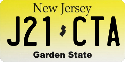 NJ license plate J21CTA